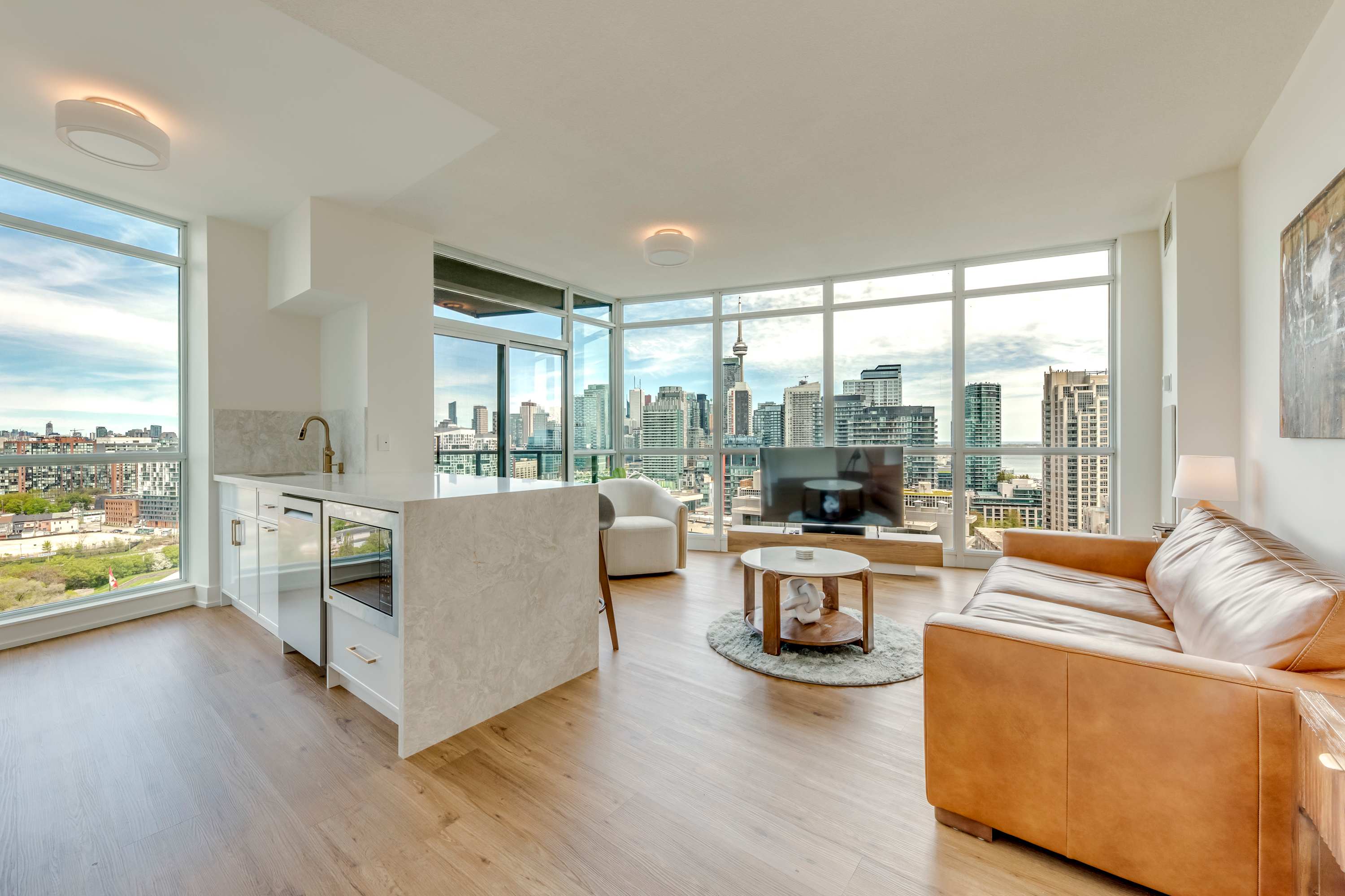 Kitchen and living room